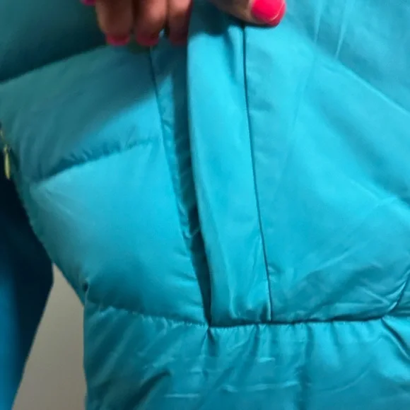 lululemon athletica Blue Hooded Goose Down Puffer Sweater - Picture 3 of 10